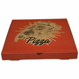 BOITE A PIZZA ROUGE 33x33×3.5cm x100